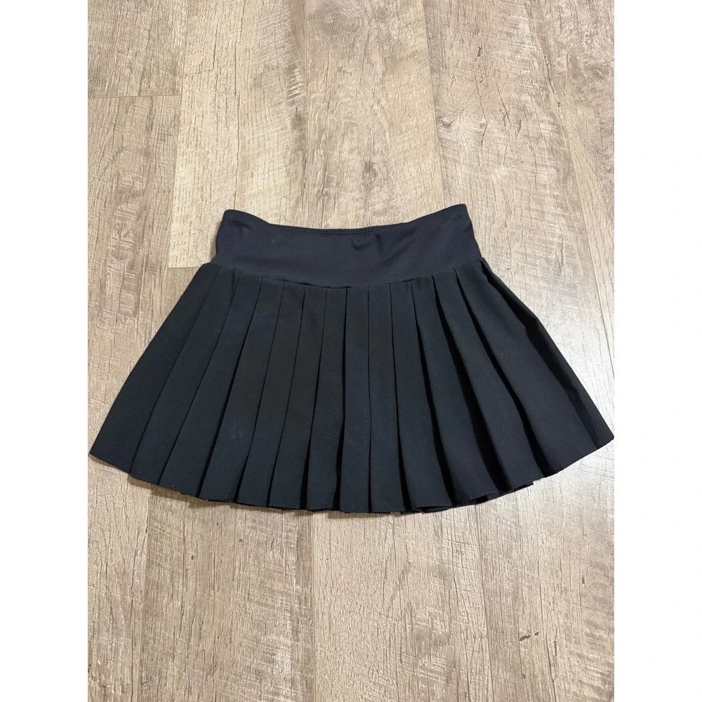 Old Navy Girls Black Pleated Go-Dry Athletic Skort Size M 8 Tennis Skirt